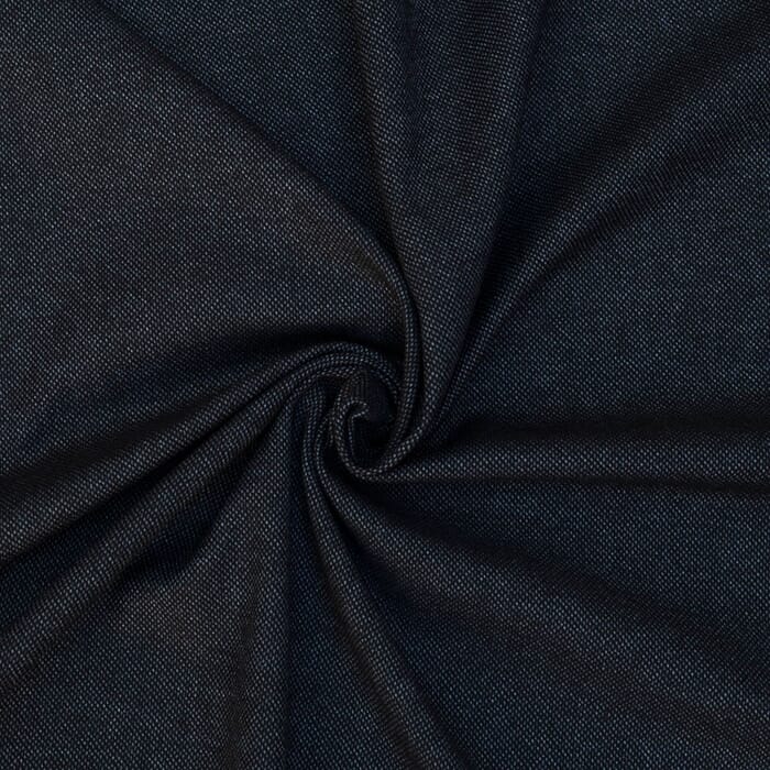 Kaschmir Stoff mit Leinen Tweed hellblau dunkelblau
