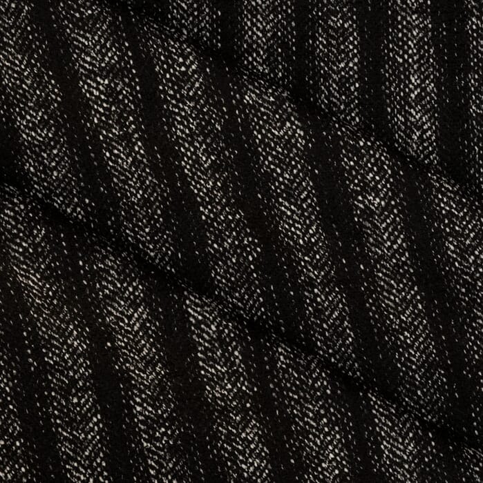 Tweed Wollstoff schwarz weiß mit Streifen