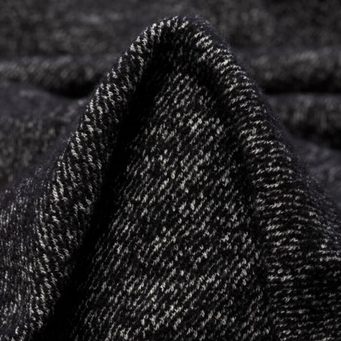 Tweed Schurwolle mit Baumwolle schwarz weiß