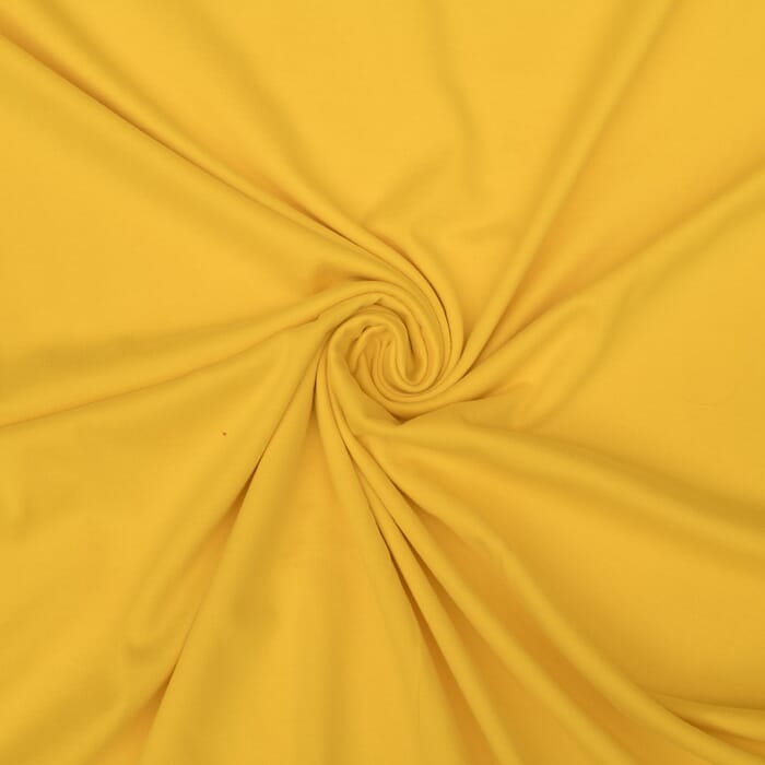Jersey aus Baumwolle, uni gelb