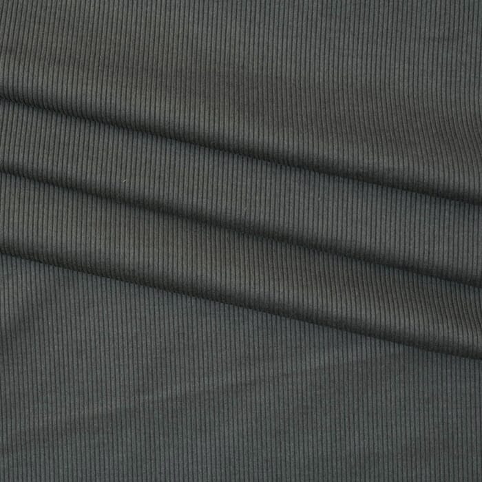 Kaschmir Seide und Baumwolle Kordstoff, grau 

