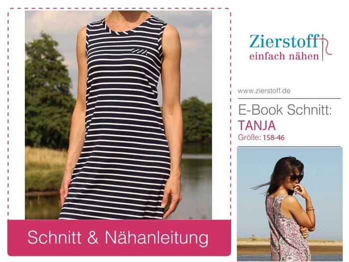 Kleid mit Tank Top Ausschnitt “Tanja”, Gr. 158 – Damengr. 46