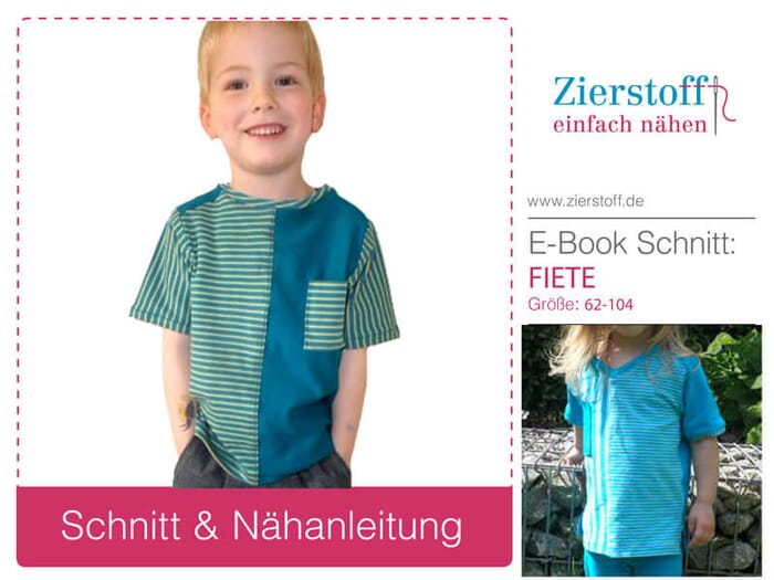 Shirt “FIETE”, Gr. 62 – 104, Langarm & Kurzarm 