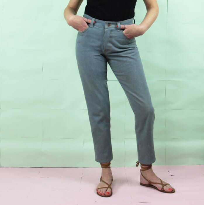 Jeans, mom-fitted, high waist, Pdf sewing pattern