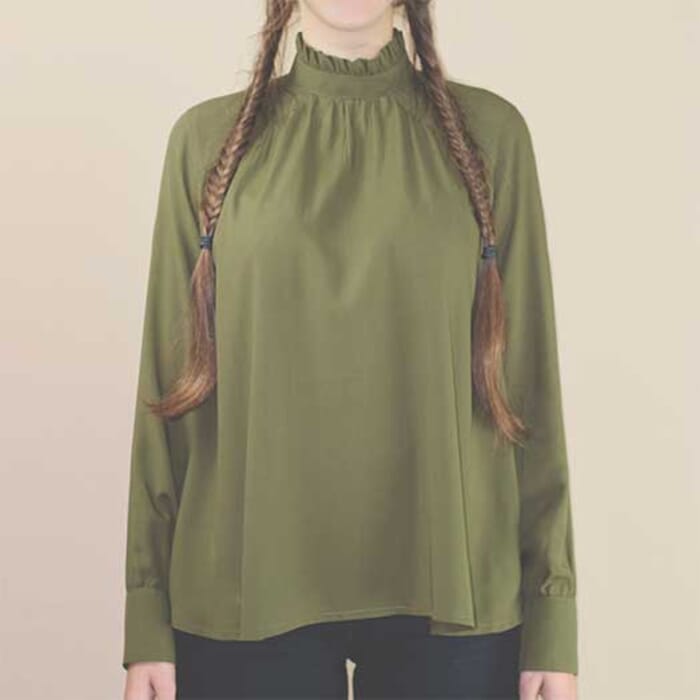 Blouse with a ruffled collar, Ebook