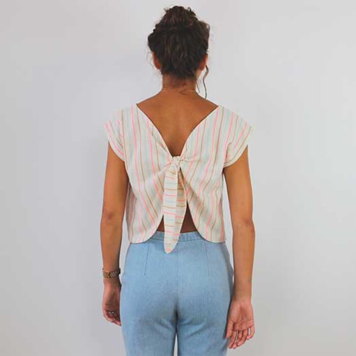 Top with tied back, Ebook sewing pattern