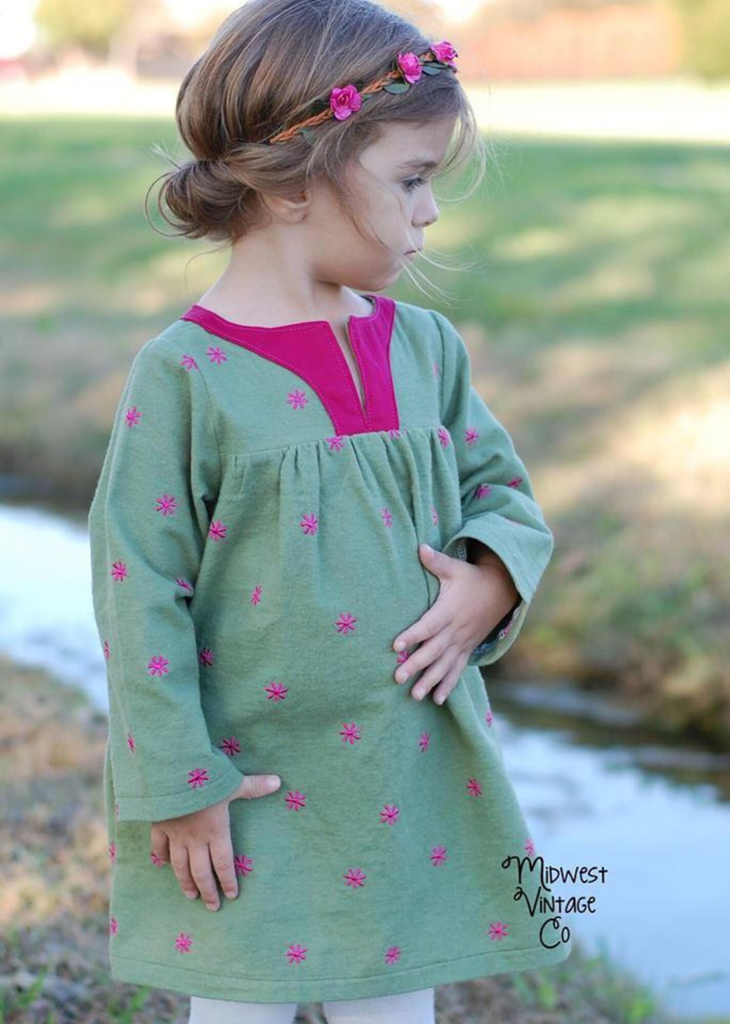 princess polly baby blue dress BOHO TUNIC TOP & DRESS PDF SEWING PATTERN FOR CHILDREN : SIZES 1-10