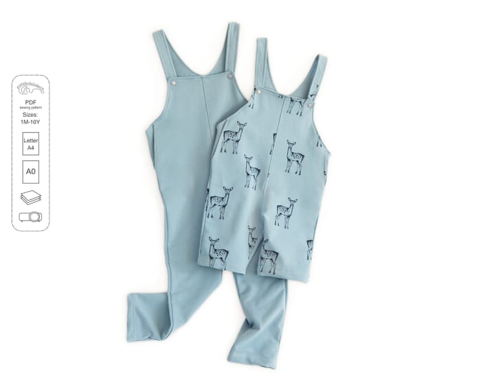 Dungaree Sewing Pattern PDF, baby pattern PDF, kids pattern PDF, sewing patterns pdf