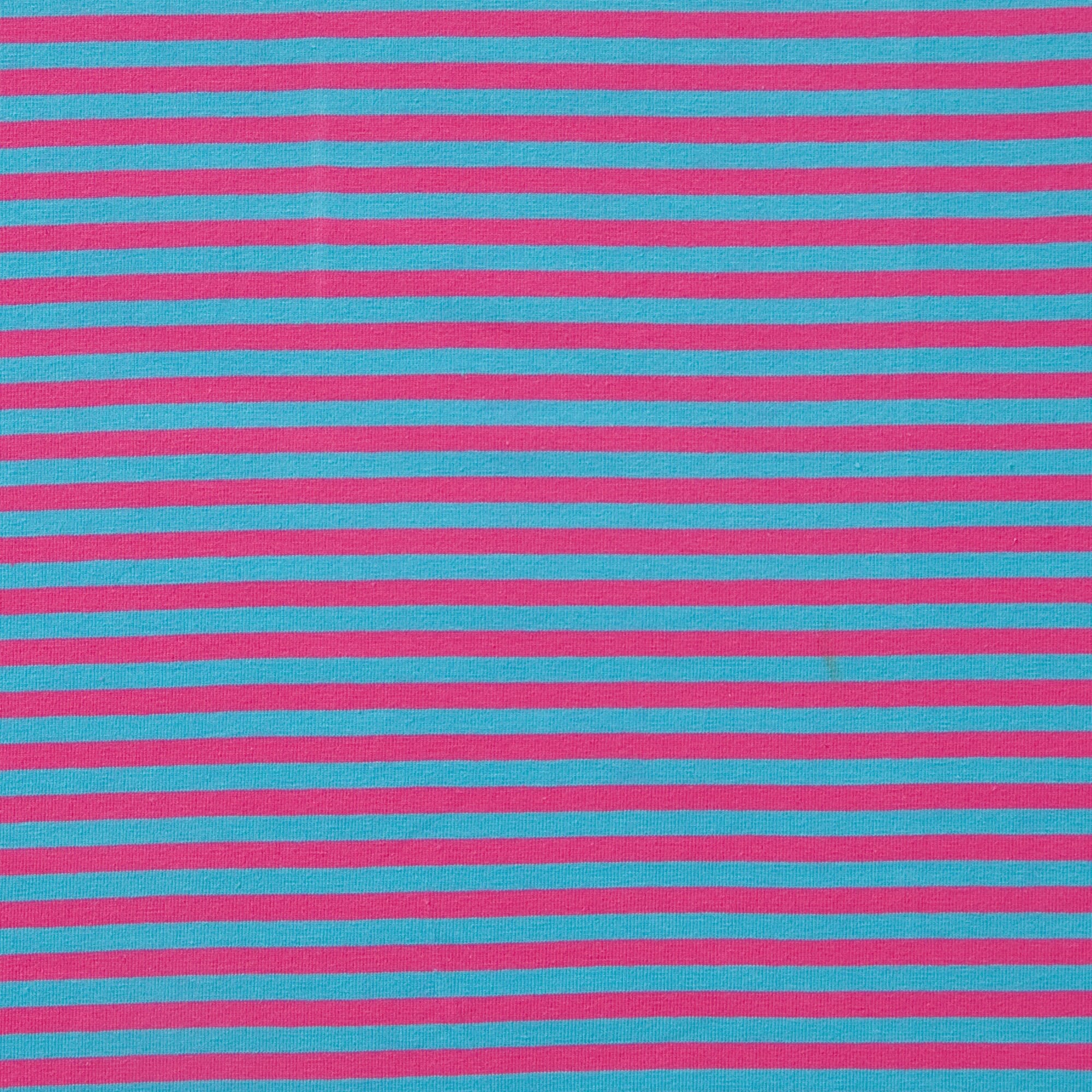 Bio Baumwolle Jersey Stoff Gestreift Blau Bio Jersey Streifen Pink