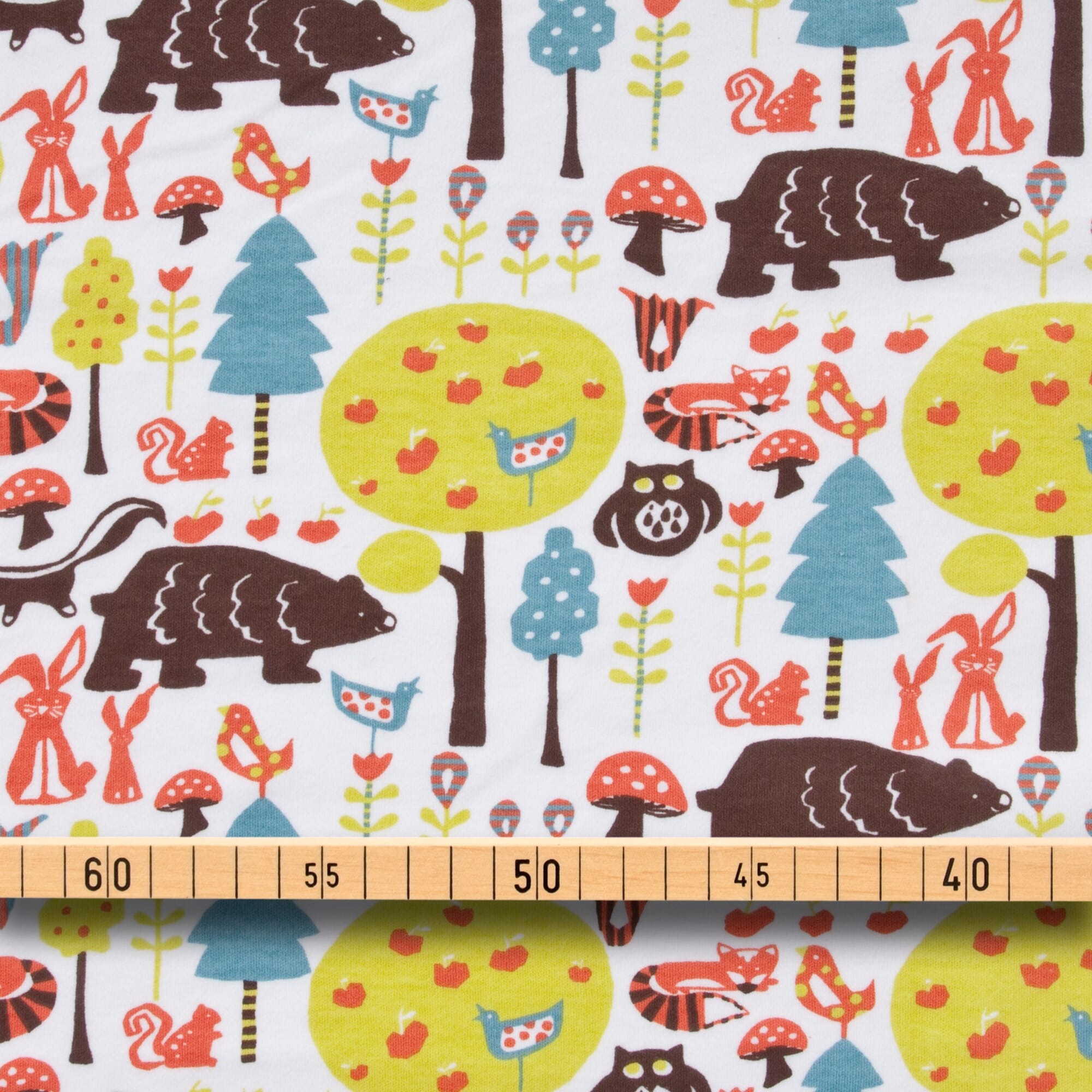 Bio Baumwolle Stoff Winter Tiere Bio Baumwolle Jersey Wald Tiere