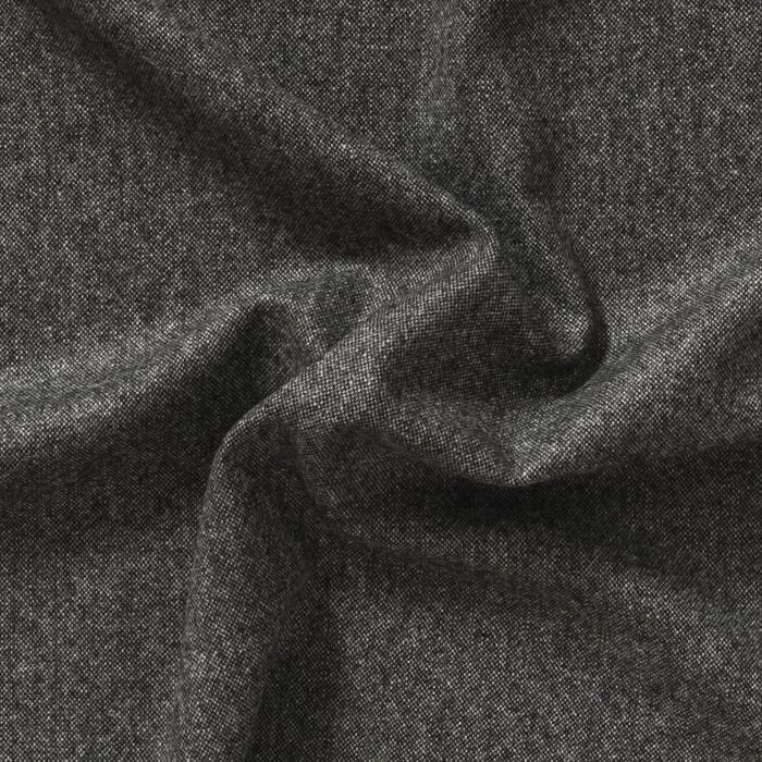 Tweed Schurwollstoff schwarz weiß 