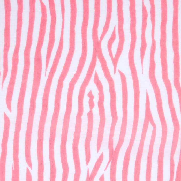Baumwolle Jersey Animalprint Zebra rosa weiß