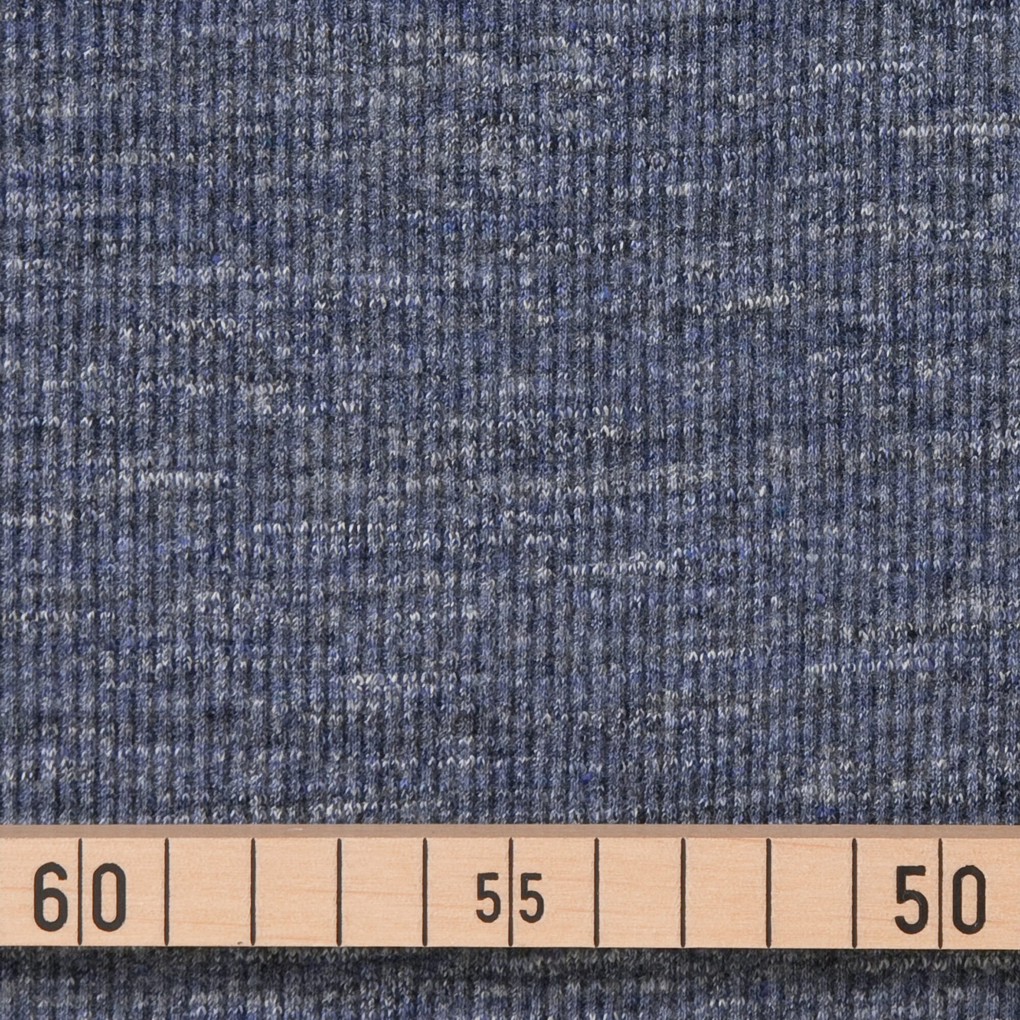 Baumwolle Jersey Rib blau hellgrau meliert