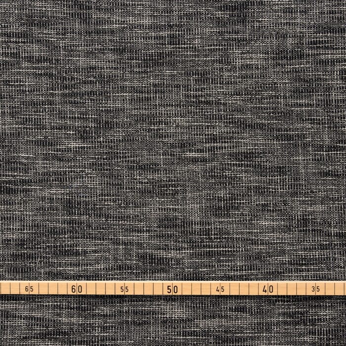 Baumwolle Leinen Tweed in schwarz weiß