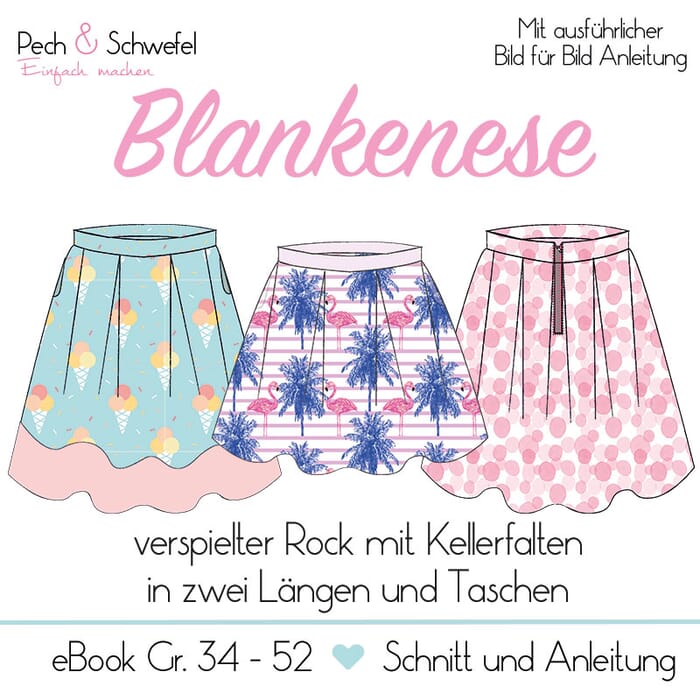 E-Book Faltenrock “Blankenese” Gr. 34 – 52