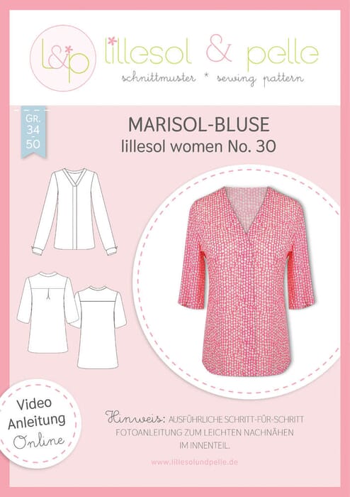 Papierschnittmuster lillesol women No.30 Marisol-Bluse