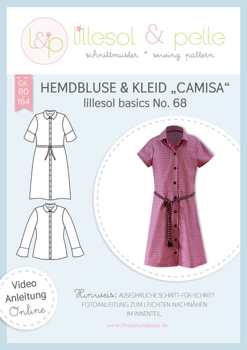 Papierschnittmuster lillesol No.68 & Kleid Camisa